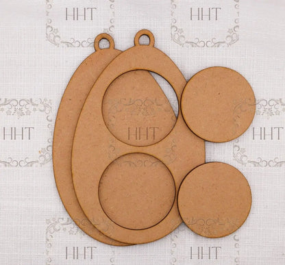 Laser Cut MDF, Easter Egg Ornament, Spring, Decoration, Craft, Base Blank, Paintable, Decoupage, Crafts, Mixed Media,, 3 Sizes Handcrafted Holiday Traditions