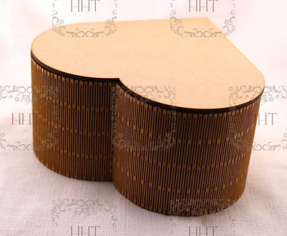 Laser Cut MDF, Heart Box, with Lid, Buildable Kit, Craft, Base, Blank, Canvas, Decoupage, Mixed Media, Paintable, 7 pc, 7 W x 6.5L x 3.25 D Handcrafted Holiday Traditions