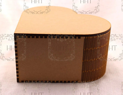 Laser Cut MDF, Heart Box, with Lid, Buildable Kit, Craft, Base, Blank, Canvas, Decoupage, Mixed Media, Paintable, 7 pc, 7 W x 6.5L x 3.25 D Handcrafted Holiday Traditions