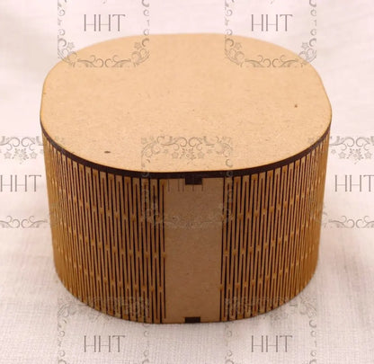Laser Cut MDF, Round Flex Box with Flat Lid, Buildable Kit, Craft, Base, Blank, Canvas, Decoupage, Mixed Media, 6 pc, 5" diameter x 3.5"h Handcrafted Holiday Traditions