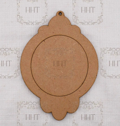 Laser Cut MDF, Vintage Style, Christmas, Pendant, Ornament, Base, Blank, frame 3 pc, Decoupage, Mixed Media, Crafts, 5 x 7 , 1/8 inch Handcrafted Holiday Traditions