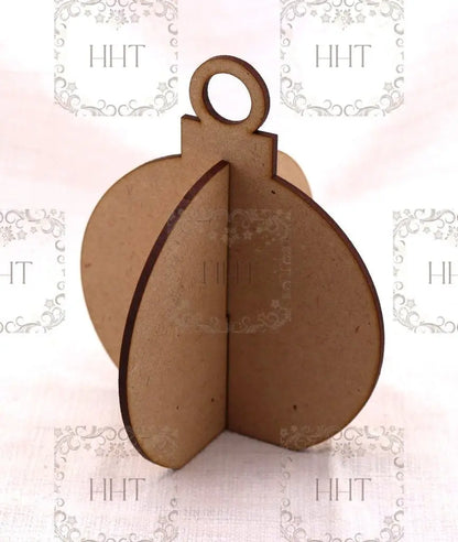Laser Cut MDF, Round, 3 Dimensional, Blank, Base, Christmas Ornament, 2 pc, Decoupage, Mixed Media, Crafting, Canvas, 3 sizes, 1/8" Handcrafted Holiday Traditions