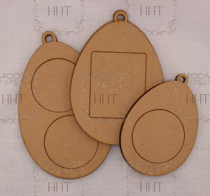 Laser Cut MDF, Easter Egg Ornament, Spring, Decoration, Craft, Base Blank, Paintable, Decoupage, Crafts, Mixed Media,, 3 Sizes Handcrafted Holiday Traditions