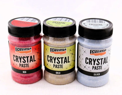 Pentart, Crystal Paste, Silver, Gold, 100ml, Sparkling Effect, Water Based Pentart