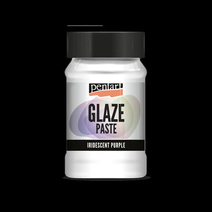 Pentart, Glaze Paste, Silver, Gold, Iridescent Purple, Blue, Rose Gold, Pearl White, 100ml, Sparkling Effect, Metallic Effect, Water Based Pentart