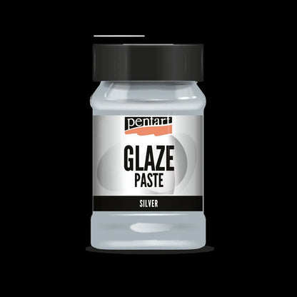 Pentart, Glaze Paste, Silver, Gold, Iridescent Purple, Blue, Rose Gold, Pearl White, 100ml, Sparkling Effect, Metallic Effect, Water Based Pentart