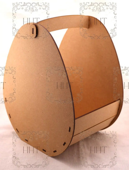 Laser Cut MDF, Easter Egg, Basket, Buildable, Craft, Base, Blank, Canvas, Decoupage, Mixed Media, Paintable, 13 pc, 5.75”w x 7.75”l x 10” h Handcrafted Holiday Traditions
