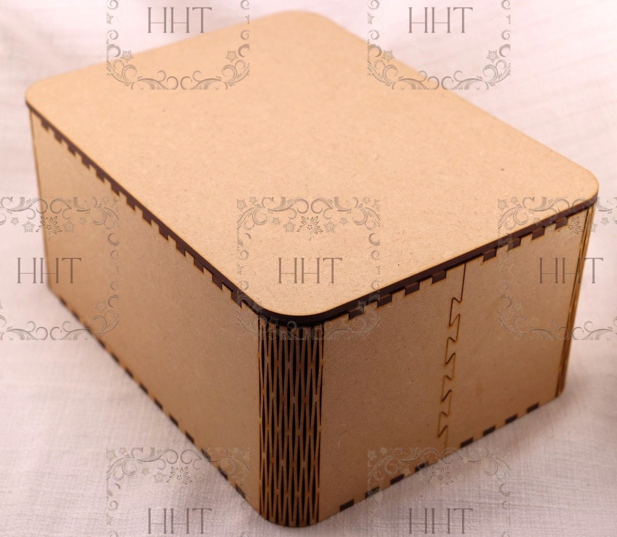 Laser Cut MDF, Box with Rounded Edge, Buildable Kit, Craft, Base, Blank, Canvas, Decoupage, Crafts, Mixed Media,, 6 pc, 6.5w x 8.5l x 4h