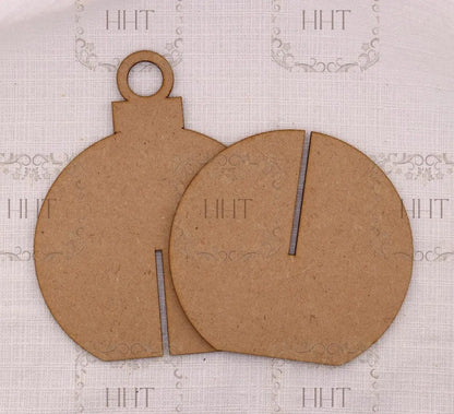 Laser Cut MDF, Round, 3 Dimensional, Blank, Base, Christmas Ornament, 2 pc, Decoupage, Mixed Media, Crafting, Canvas, 3 sizes, 1/8" Handcrafted Holiday Traditions