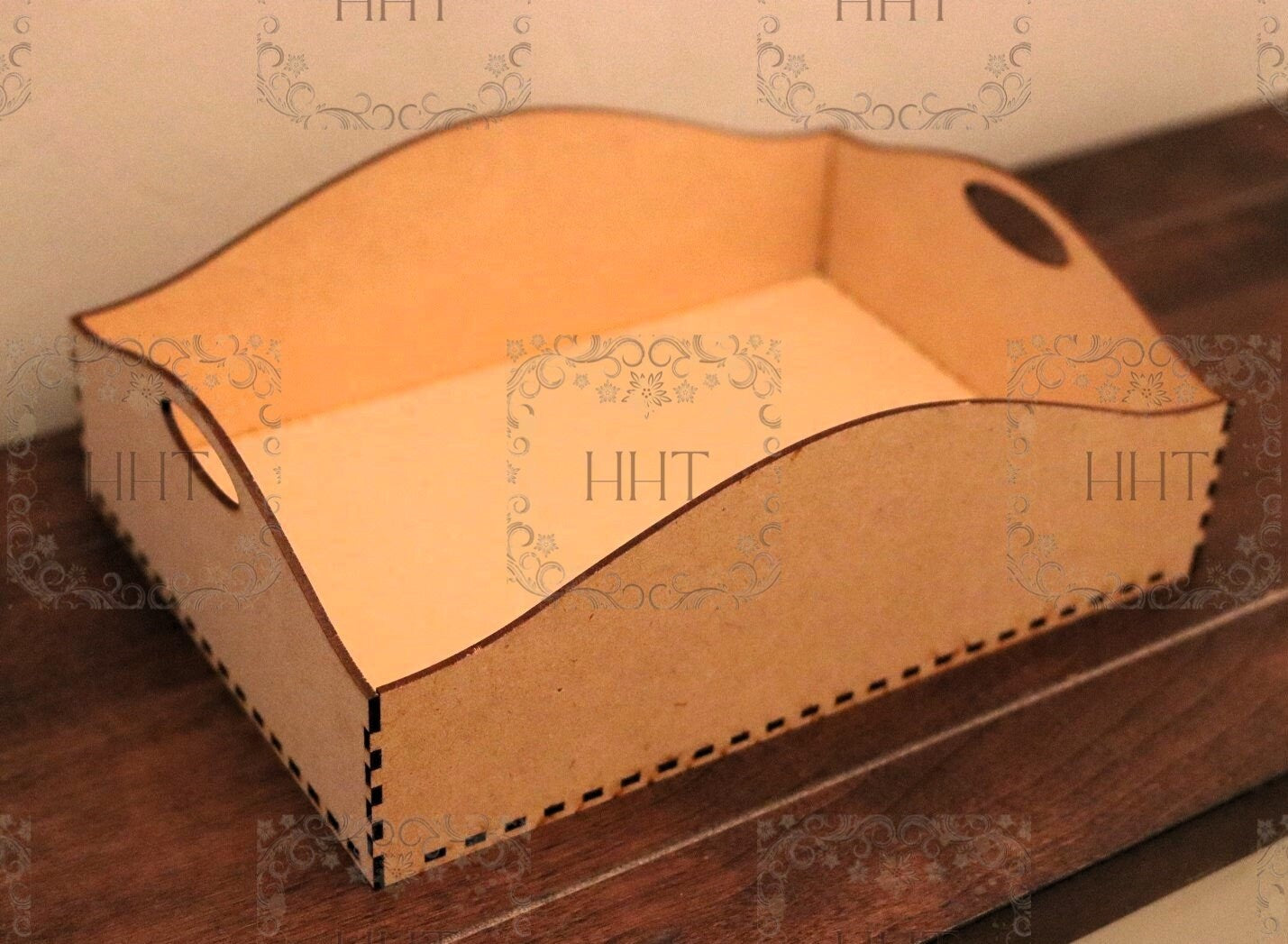 Laser Cut MDF, Buildable, Blank, Base, Tray, Canvas, for Decoupage, Crafts, Mixed Media,, Crafting,  5 pc, 12 w x 8.5l x 4 h