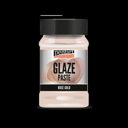 Pentart, Glaze Paste, Silver, Gold, Iridescent Purple, Blue, Rose Gold, Pearl White, 100ml, Sparkling Effect, Metallic Effect, Water Based Pentart