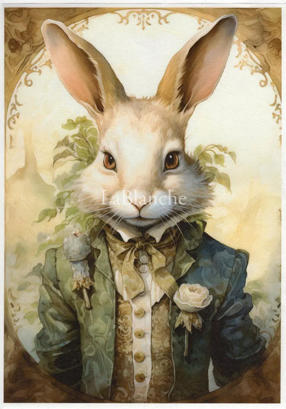 LaBlanche, 2024 Spring Release, Rice Paper, Beautiful, Easter, Magical, Bunny, Spring Shabby Chic Style, Lmt Ed, LBD341, A4 8.27 X 11.69 in LaBlanche