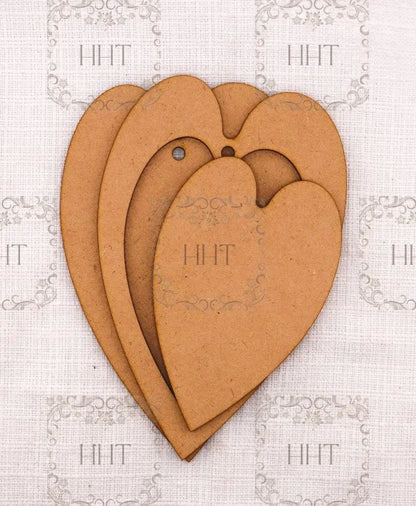 Laser Cut MDF, Framed Valentine Heart, Ornament, Base, Blank, Decoupage, Mixed Media, Crafts, 4" x 6" Handcrafted Holiday Traditions