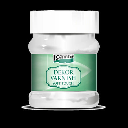 Pentart, Dekor, Soft Touch, Varnish, Sultra-matte 100 ml, 230 ml, Water based Pentart