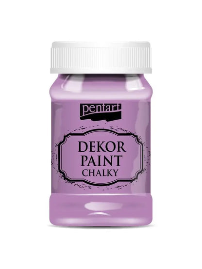 Pentart, Dekor, Chalk Paint, Blackberry, Blue, Mustard Yellow, Red, Chalky Paint, Water based, Matte, 100 ml Pentart