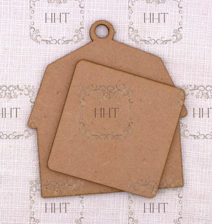 Laser Cut MDF, Barn with Overlay, Ornament, Base, Blank, Frame 2-pc, Decoupage Crafts, Mixed Media, 5 x 5 , 1/8" thick Handcrafted Holiday Traditions