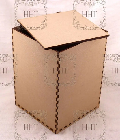 Laser Cut MDF, Basic, Box with Lid, Craft, Base, Blank, Canvas, Decoupage, Crafts, Mixed Media,, Paintable, Buildable, Kit, 7 pc, 2 sizes Handcrafted Holiday Traditions