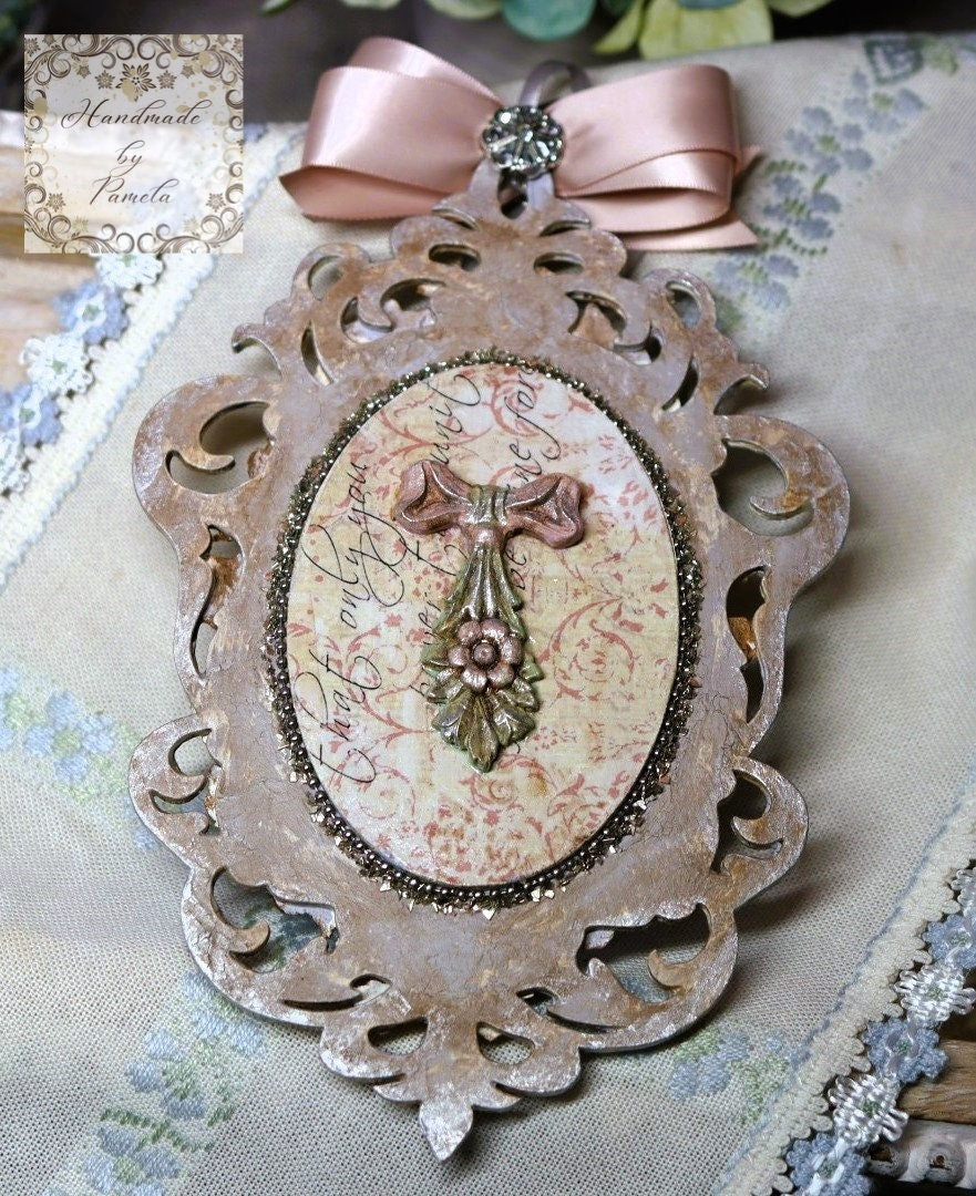 Handcrafted, Decoupage, Mothers Day, Ornament, Nostalgic, Vintage, Mother, Daughter Portrait, Shabby Chic, Mixed Media, Laser Cut MDF, Gift