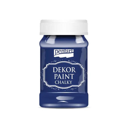 Pentart, Dekor, Chalk Paint, Blackberry, Blue, Mustard Yellow, Red, Chalky Paint, Water based, Matte, 100 ml Pentart