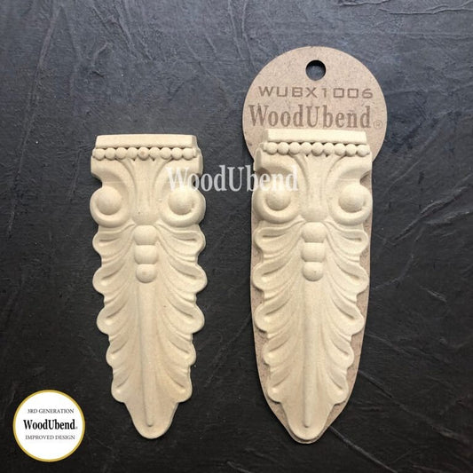 WoodUBend, Corbel Leaf, Pack Of Two, WUBX1006 13x5cm, 5" x 6"