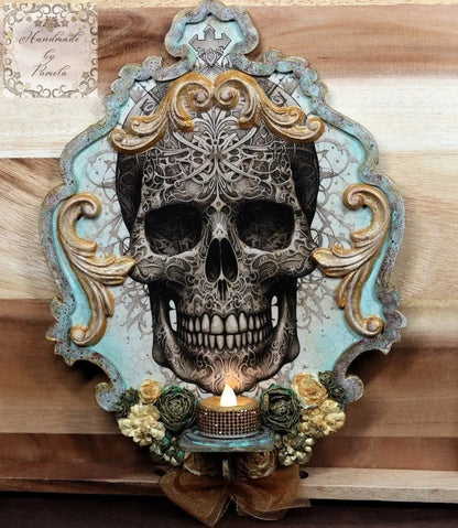 Paper Designs, 2024 Release, Engraved Skull, Vintage Style, 0046, A4 8.3" X 11.7" Rice Paper for Decoupage Paper Designs