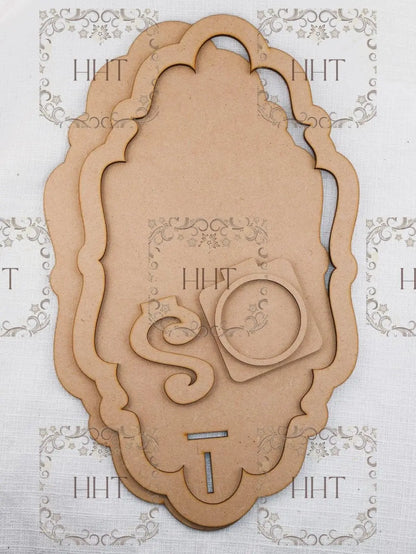 Laser Cut MDF, Wood, Craft, Blank Base, Wall Sconce, Plaque, Candle Wall Art, Home decor, Paintable, 4 piece, Decoupage, Mixed Media Handcrafted Holiday Traditions