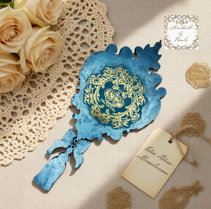 Laser Cut MDF, Unfinished Backing for the Vintage Style, LaBlanche Mould Heart Ornament, Tassel Castings, 2 pieces