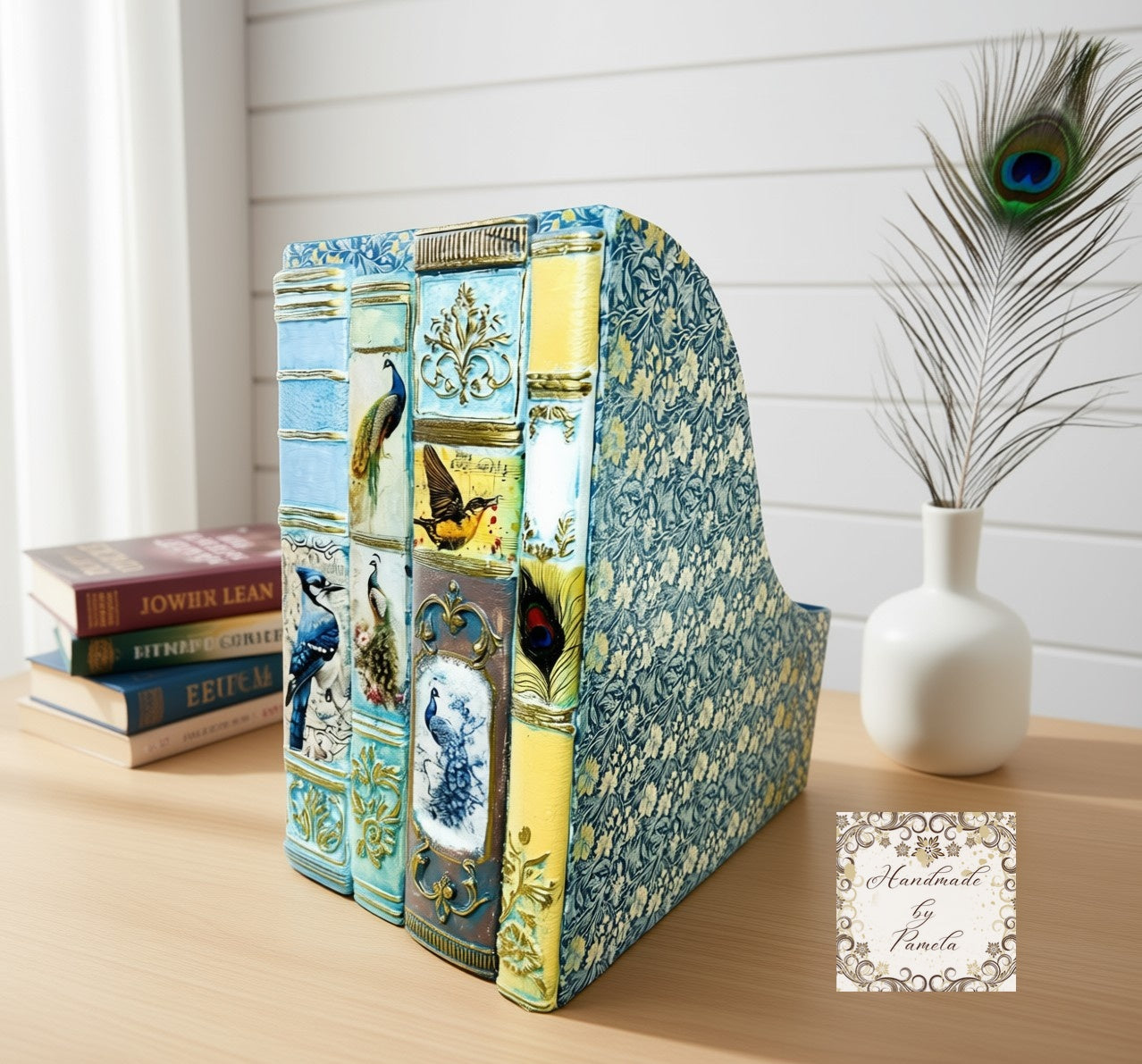 Laser Cut MDF Magazine, Organizer, 5 pc, Buildable, Decoupage, Crafts, Mixed Media for IOD Bookish Castings, 5.5"w x 9"l x 9.5"h