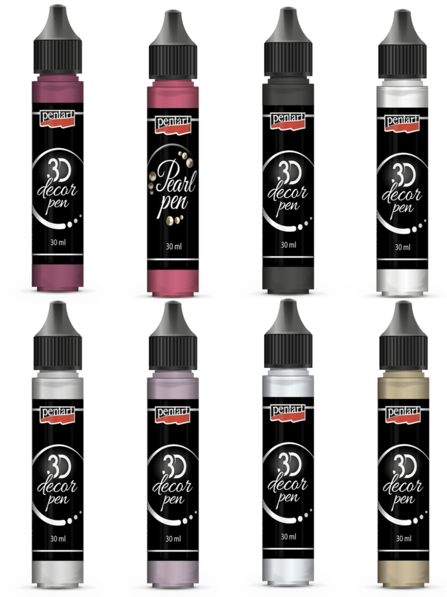 Pentart 3D Decor Paint Pen, Pearl, 30 ml, Premium Quality, DIY Crafts, Mixed Media