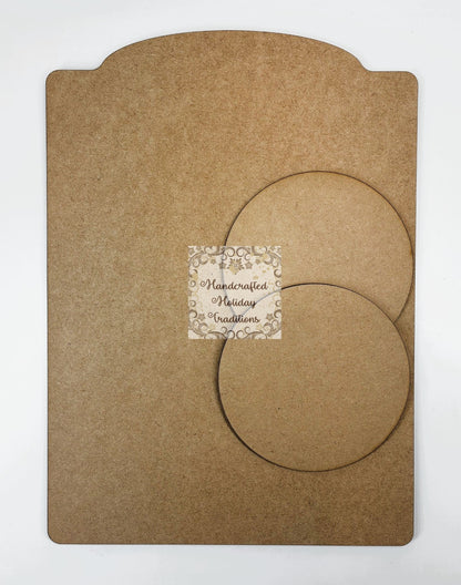 Laser Cut MDF Wood Unfinished Base Blank for Decoupage, Vintage Style Plaque, Mixed Media Craft Panel, 8 1\2" x 12", Ready to Paint