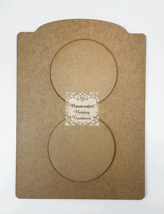 Laser Cut MDF Wood Unfinished Base Blank for Decoupage, Vintage Style Plaque, Mixed Media Craft Panel, 8 1\2" x 12", Ready to Paint