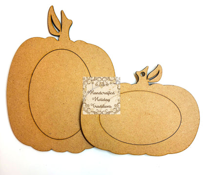 Laser Cut MDF, Halloween, Fall, Framed Pumpkin Ornament, Base, Blank, Frame, 3 piece, Decoupage, Mixed Media