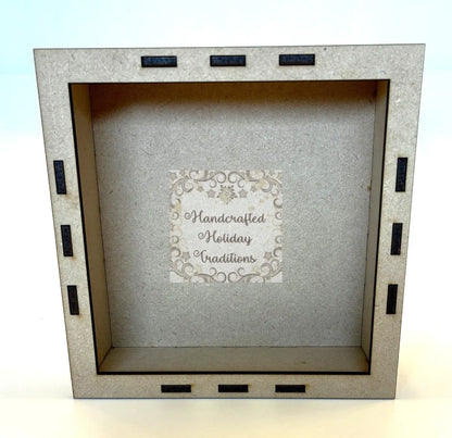 Laser Cut, MDF, Buildable, Shadow Box Kit, Diorama, Display, Blank, Base, Decoupage, Mixed Media, Crafts, 2 Sizes Handcrafted Holiday Traditions